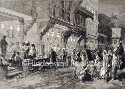 /data/Original Prints/Topography Views, City Views, Landscapes/THE FEAST OF LANTERN AT BOMBAY (STREET SCENE DURING DIWALI IN OLD BOMBAY).jpg